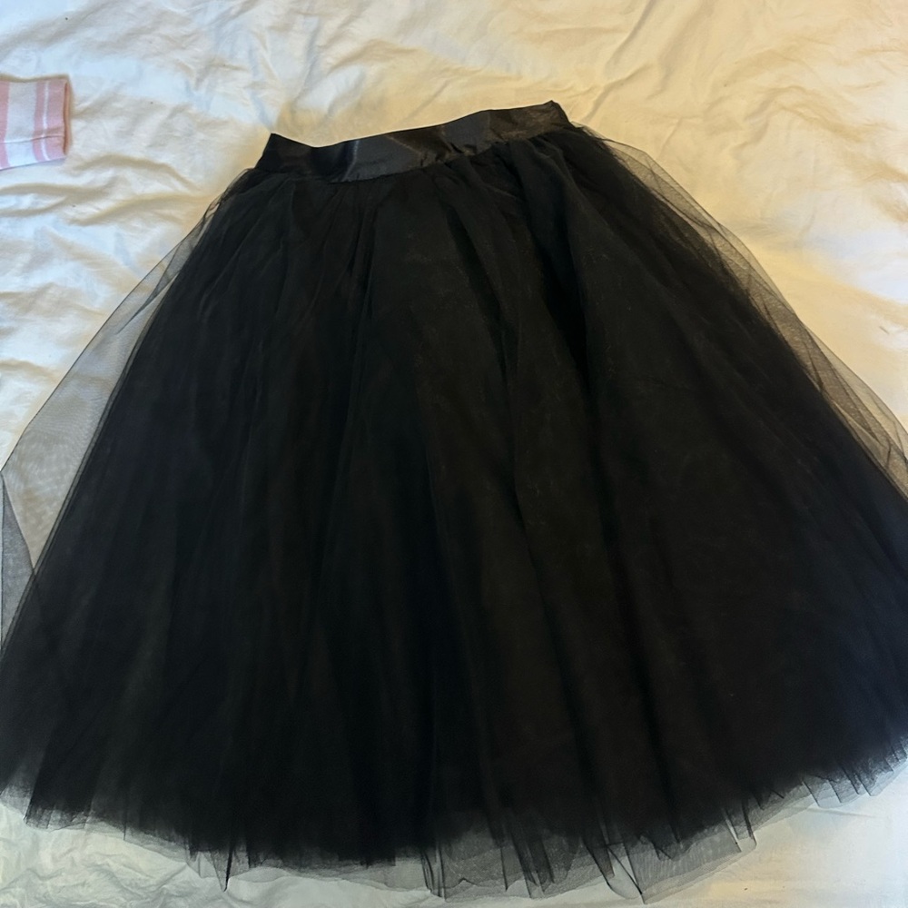 Elegant Black Tulle Skirt